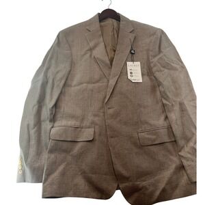 Lauren Ralph's Lauren Mens 42R‎ Regular Taupe Brown Linen Blazer Jacket